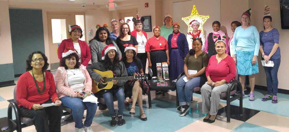 This is the Staff from St. Mary Star of the Sea church. They visited the main detention center and sang Christmas songs in each unit and dorm.