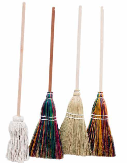 House Play Child Size Broom 35.5 Long, Maple or Cherry Wood Handle Natural or Rainbow Dyed Broom Corn Item: 1082 Rainbow, Cherry MSRP $24.
