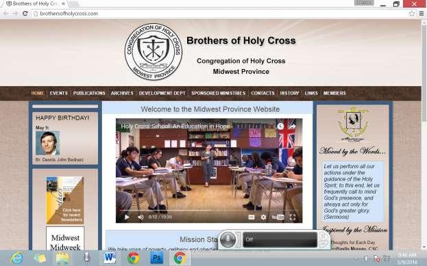 MIDWEST MIDWEEK Brothers of Holy Cross Midwest Province - P.O.