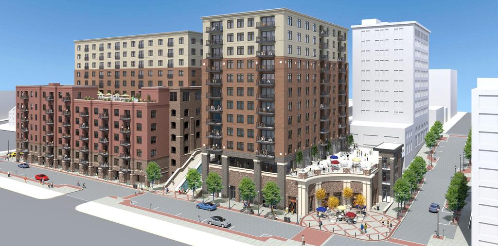 Figure 3: Architectural rendering of River Place which represents a mixed use public-private project underway on the riverfront in downtown Wilmington.