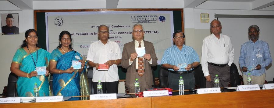 B. S. ABDUR RAHMAN UNIVERSITY 3 rd National Conference on Recent Trends In Information Technology (NCRTIT-2014) (12.03.