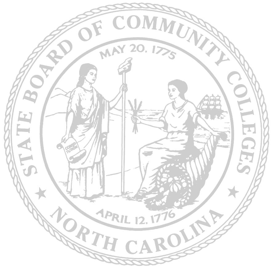 STATE BOARD OF COMMUNITY COLLEGES Mr. Scott Shook, Chair April 20, 2018 North Carolina Community College System Dr. W.