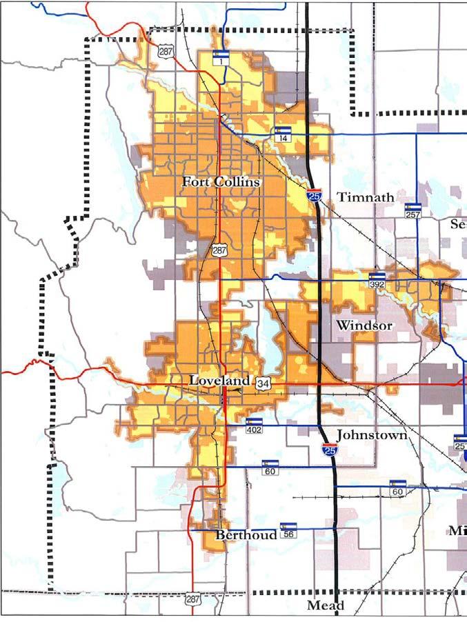 Large Urban Area Program TMA The Fort Collins/Loveland /Berthoud Transportation Management Area (TMA), as a large urbanized area, follows the guidelines in this section.