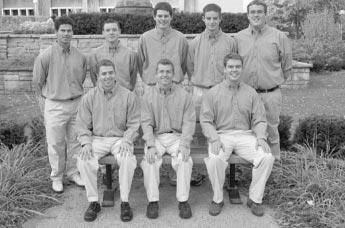 2001 Marquette Roster Season Preview The Golden Eagles Golf Team. Standing (L to R) Tim Grogan (Head Coach), Matt Hilton, Ryan Weber, Brad White, Mike English.