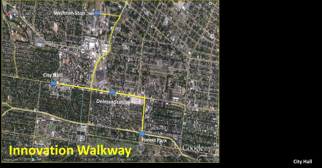 Figure 1 Wellston Innovation Walkway Summary The Loop Media Hub, Delmar east and Wellston project corridor represents a prime opportunity for real-estate development, job creation, capital