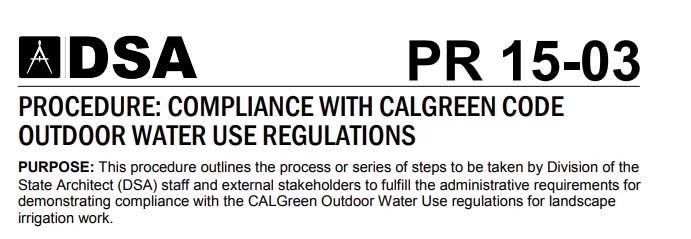 MWELO CAL Code of Regs Title 23 establishes a structure for planning, designing, installing, maintaining and and managing water efficient landscapes in new and modernization projects.