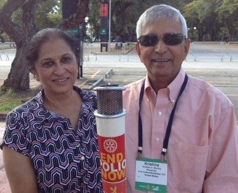 Foundation Celebration: Murphys named to Arch Klumph Society by PDG Martin Limbird Rotary Club of Fort Collins Fort Collins Breakfast Rotary Club member Krishna Murthy M.D. and his wife, Rathna, were recently recognized as Centennial Members of the Arch C.
