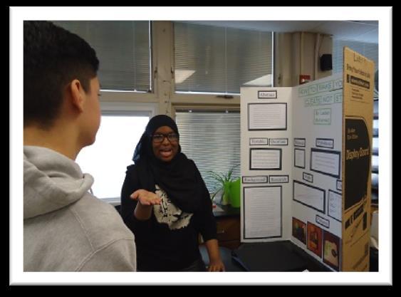 and practiced being science fair judges during an in-class poster