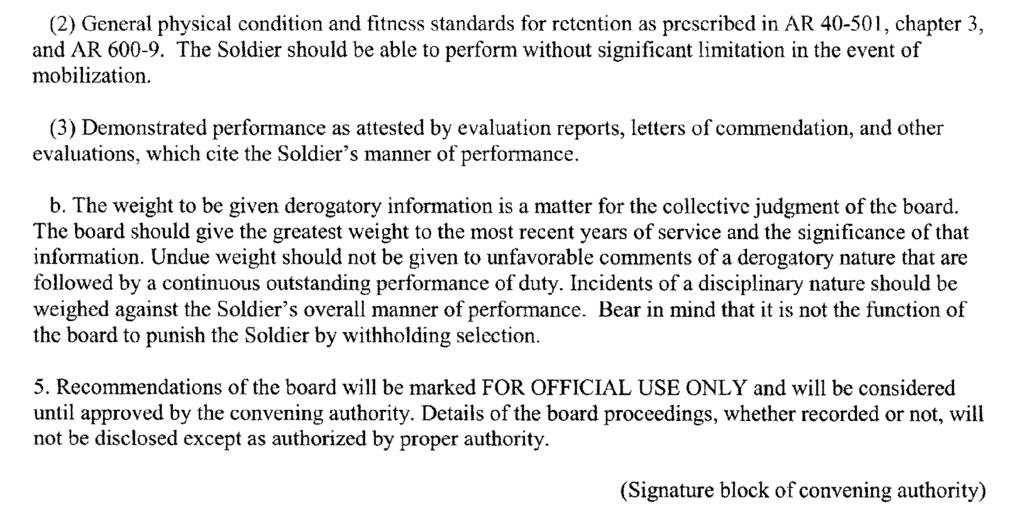 Figure 2 6. Sample memorandum of instruction for the Qualitative Retention Board Continued 2 14.