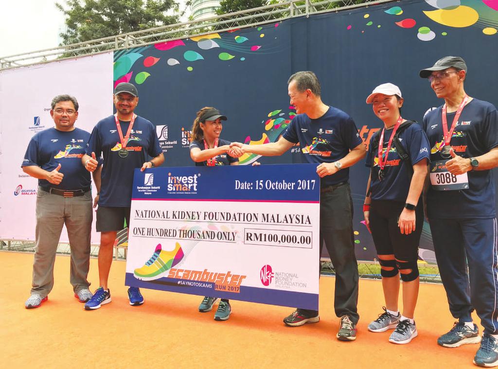 NKF Received RM100,000 From ScamBuster Run 2017 On 15 October 2017 at the end of the ScamBuster Run 2017, Mr.