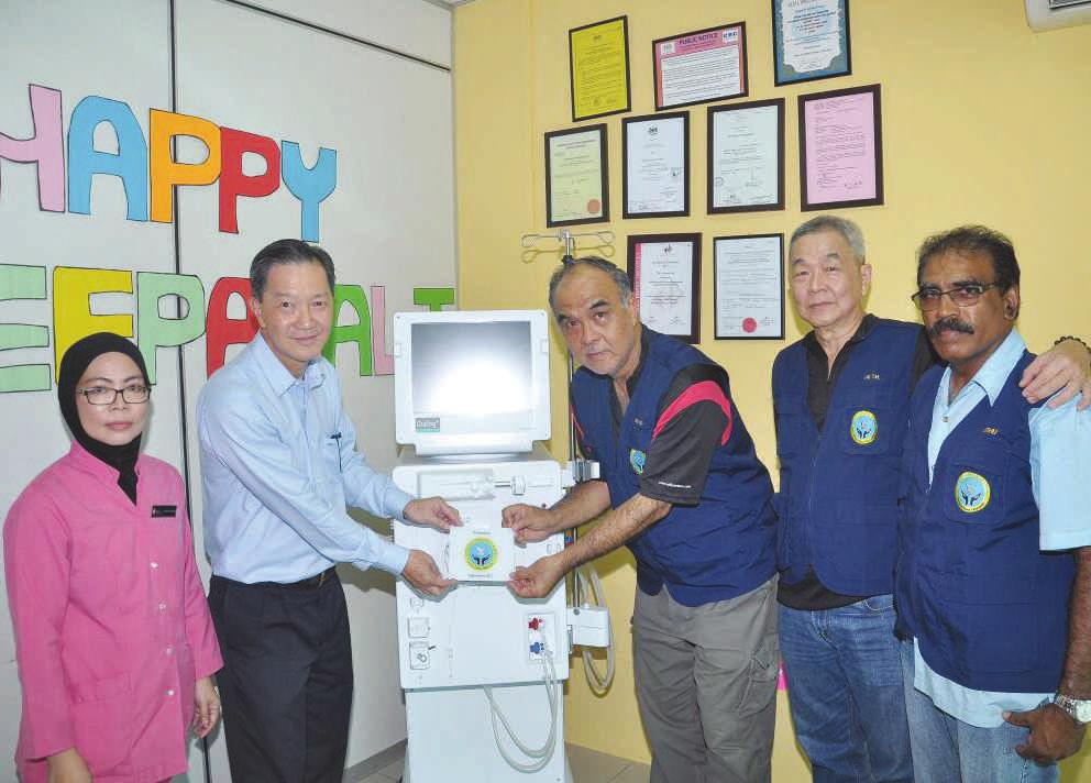 Yayasan Kebajikan Suria Kawasan Permas Johor Bahru Presented NKF With A Dialysis Machine On 11 October 2017, a B.