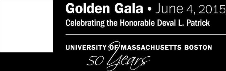The generosity and friendship of Premier Presenting Sponsors to Governor Patrick and the University of Massachusetts Boston are celebrated at every opportunity.