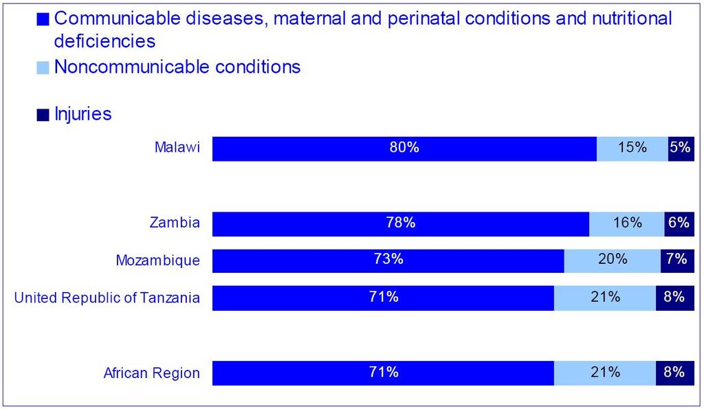 Challenges related to Practice: Disease burden Communicable diseases, maternal & nutritional