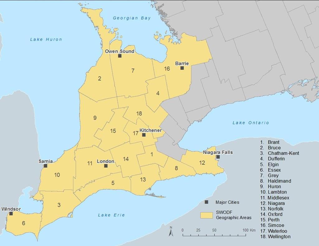 Ministry of Economic Development, Trade and Employment Applicant Guide to the Southwestern Ontario Development Fund (SWODF) Regional Stream Purpose of the SWODF The purpose of Southwestern Ontario