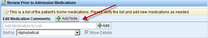 When you are finished reviewing and updating the PTA med list, change the Medication List Status dropdown to