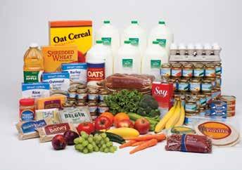 Highly nutritious foods like milk, eggs, fruits, vegetables, whole grains, peanut butter, beans, 100%