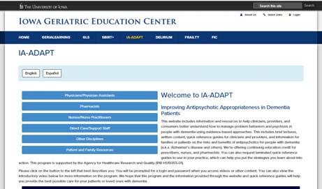 University of Iowa IA-ADAPT Resources https://igec.uiowa.