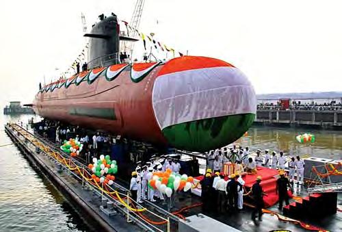 WNC NEWS The second submarine of the Kalvari Class i.e. Khanderi, was launched at Mazagon Dock Shipbuilders Limited (MDL), Mumbai on 12 Jan 17.