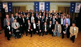 01 02 Top photo: 13 new Golden Legionnaires were inducted during the Founders Day Dinner.