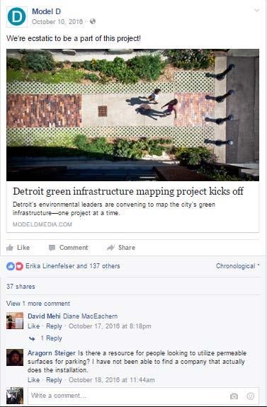 PUBLICATIONS To generate greater awareness of green infrastructure practices in Detroit and support