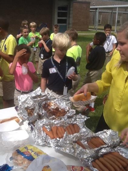Students enjoyed hot dogs, apples with cinnamon and sugar and carrots. Jerry Boudreaux Academic Athletic Center to be named.