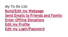 There are also tabs at the top to assist you with other functions of your HA WALK web page. Create a user login name and a password. (HA strongly recommends writing both of these down somewhere!