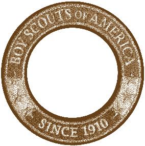 n Current National Scout Jamboree insignia is centered above the BSA strip and any other items above the pocket.