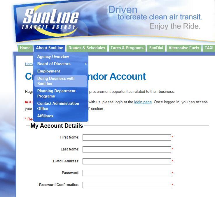 Doing Business with SunLine