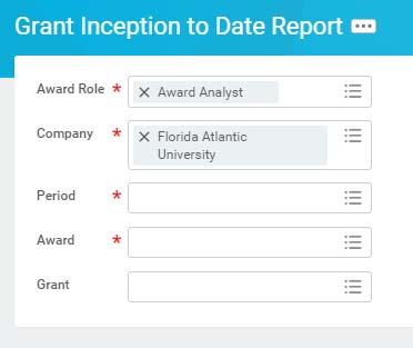 Grants Training Session Boca Campus 12/15/2015 GRANT INCEPTION TO DATE REPORT The Grant Inception to Date Report is now available for sponsored awards.