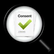 the consent of the person, parent or someone allowed to give that consent.