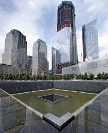 Mike Segar/Landov This reflecting pool marks where one of the twin towers stood. The U.S. government also took action. U.S. forces invaded the nation of Afghanistan, searching for Osama bin Laden.