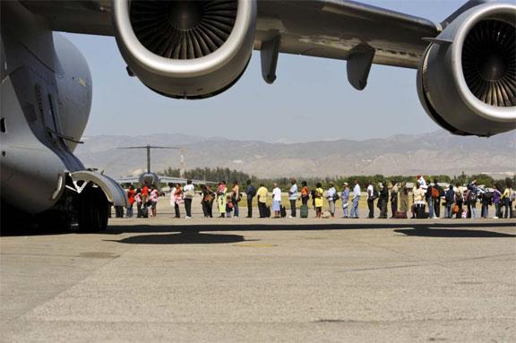 Planning Determining the method for evacuee transportation is a critical planning consideration. Evacuees are loaded into United States military aircraft in Haiti after the earthquake in 2010. i. Logistics (1) Is an ISB needed?