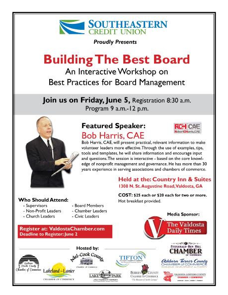 BUILD June 2017 Building the Best Board A professional development seminar specifically for Nonprofit Organizations and their Boards of Directors.
