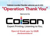 PROMOTE february 2017 Operation Thank You Connect with 1,200+ Chamber members annually through Operation Thank