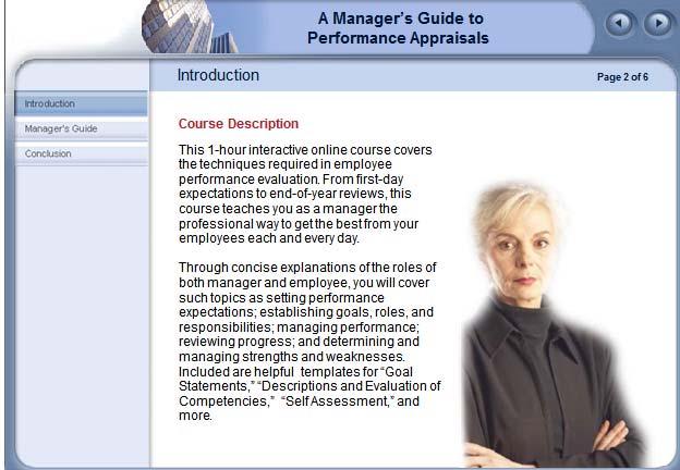 ABHOW Manager s Guide to Performance Appraisals (P7609) Author: Donna Koby This 1-hour interactive online course covers the techniques
