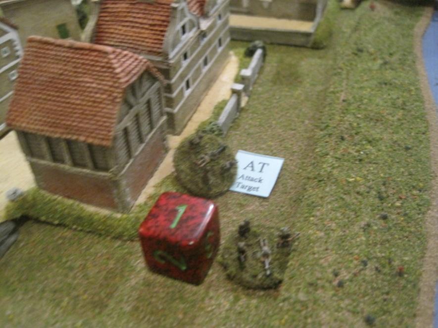 The U.S. 504 patrol ran as fast as it could towards cover. Unfortunately, they came under fire from the garrison hiding in the town and were ineffective for much of the game.