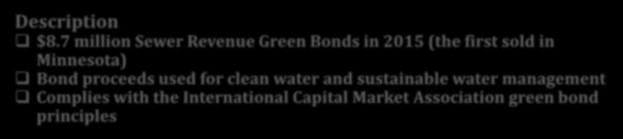 The City of Saint Paul MN Sewer Revenue Green Bonds Description $8.