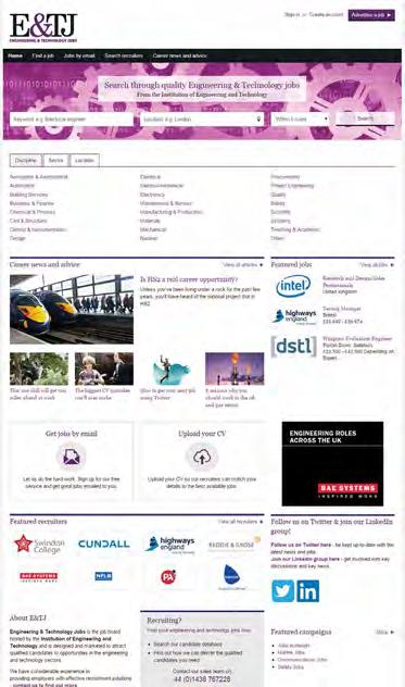 Engineering & Technology Jobs is the job board hosted by the IET, Europe s largest