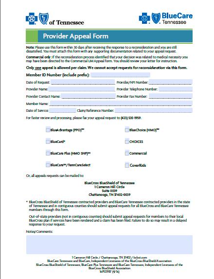 Formal Appeals (continued) Step 3: Complete the provider appeal form It is critical to include the member ID