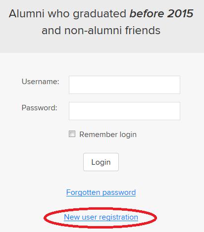 Instructions for non-alumni and grads before 2015 If you don t have an account