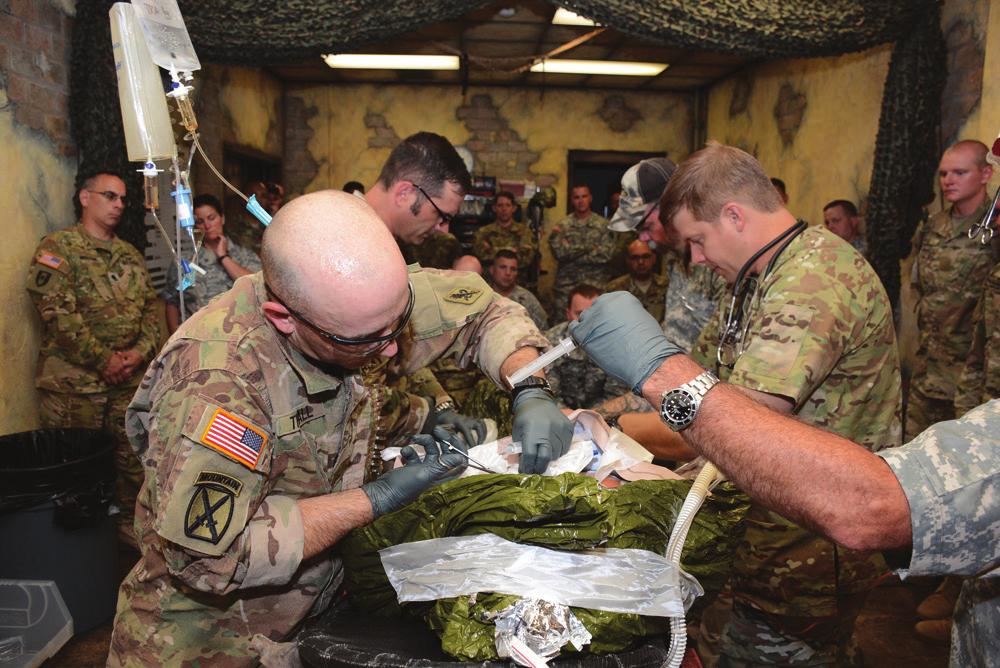 Physician Assistants in Tactical Medicine Training Programs on practical training conducted on Fort Sam Houston and Camp Bullis, Texas, where combat casualty management is taught in a simulated