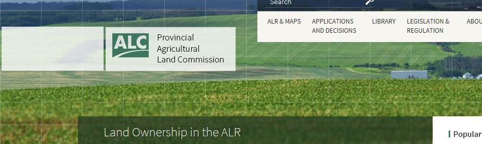 ALC Initiatives New improved website Web-based application portal apply online ALR mapping