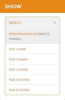 Bookmarked Jobs. Click any of the listed criteria to display Bookmarked Jobs in your selected sort order. 2.