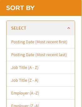 expand the list of criteria you can use to sort your Job Alert results.