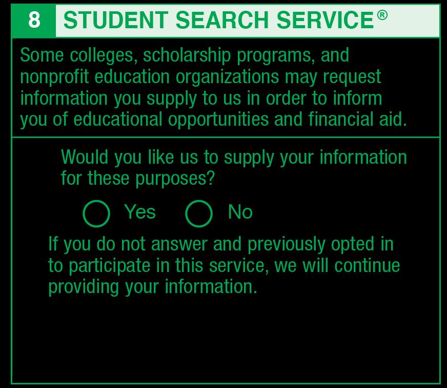 Student Search Service Student Search connects students with over 1,400 opportunities.