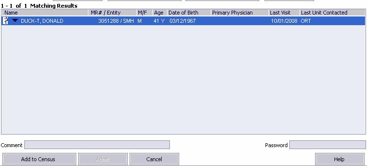 manually to the Census In this example: All Team D Medicine patients will display in the Patient Service Selections census 14C patients will