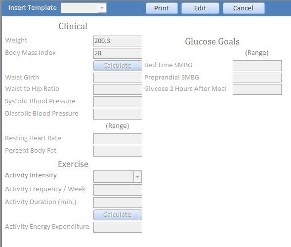 Patient Goals The goals section allows you to record your patient s target values for labs, clinical tests and nutrient goals. Here is also where you will prepare your client s nutrition prescription.