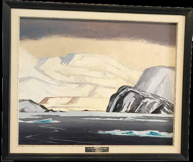 Bellot Straits, NWT, the piece by Cdr Anthony Law, DSC, is just one out of a collection of works by the naval officer and war artist displayed within the museum s new Arctic-focused exhibit, titled