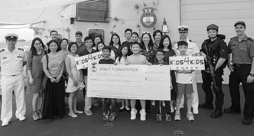 During the port visit in Hong Kong, Vancouver was proud to support Kids4Kids, a non-profit organization that supports literacy development and youth empowerment.