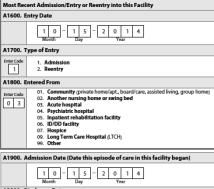 OBRA Discharge assessment: Used to Track Quality, shorter than Quarterly Rules for Entry Tracking Form Return Anticipated Completed when resident is discharged and expected to return in 30 days.
